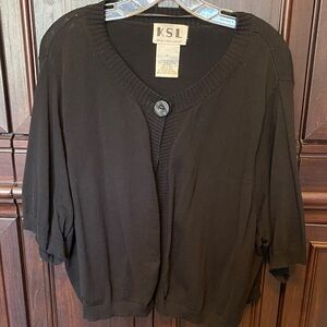 Karen Stevens one button open cardigan!